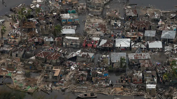 Haiti po přechodu hurikánu Matthew