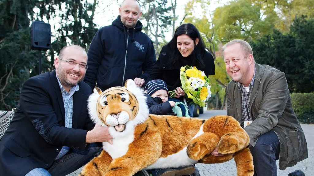 Přivítání jubilejního návštěvníka