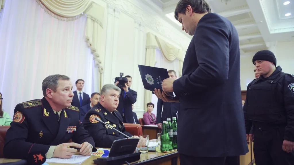 Zatýkání během zasedání ukrajinské vlády