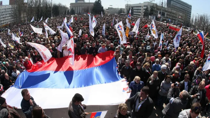 Demonstrace proruských aktivistů