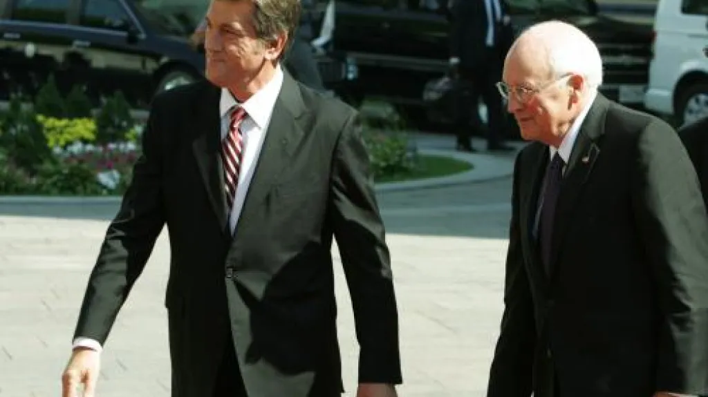 Viktor Juščenko a Richard Cheney