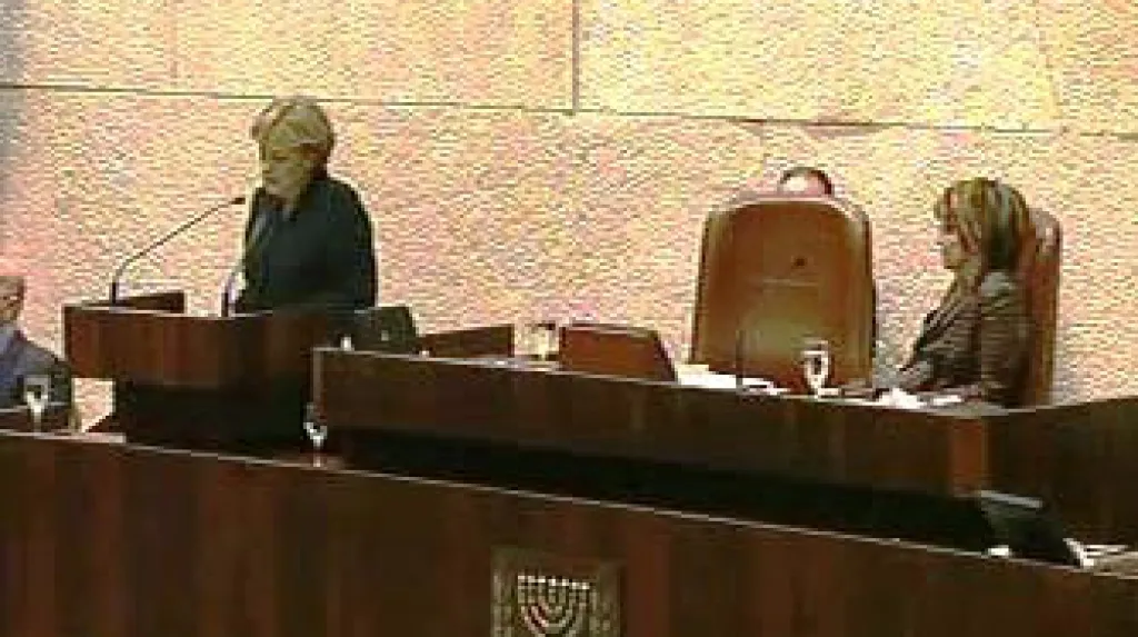 Angela Merkelová v Knesetu