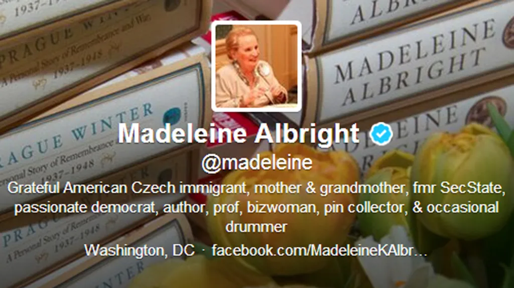 Madeleine Albrightová na Twitteru