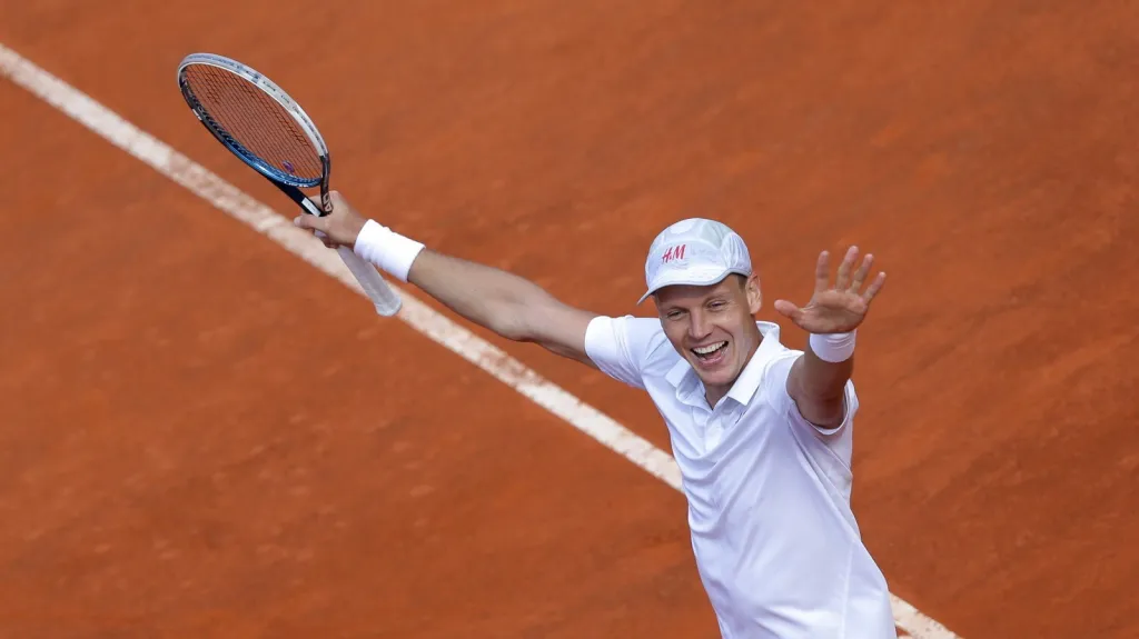 Slavící Tomáš Berdych