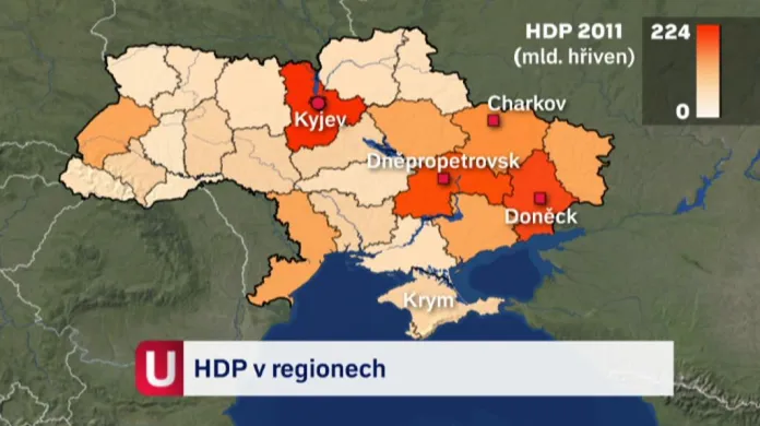 HDP v regionech Ukrajiny