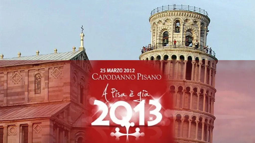 Pisa slaví Nový rok 2013