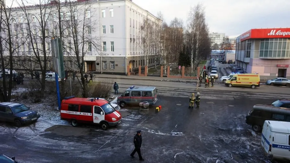 Výbuch u sídla FSB v Archangelsku