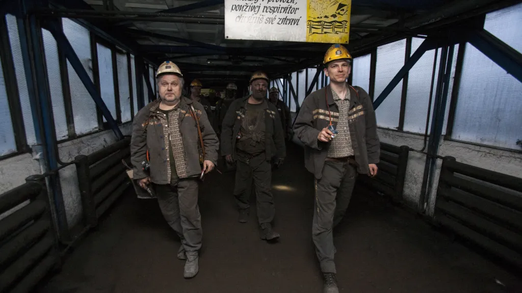 Zaměstnanci těžební společnosti OKD