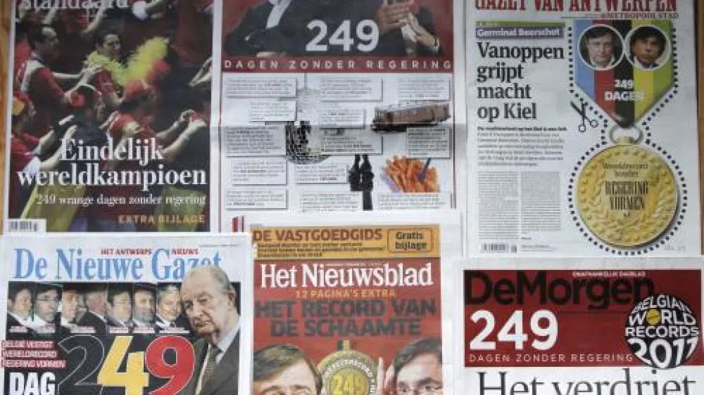 Belgický tisk informuje o rekordní vládní krizi