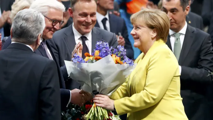 Gratulace kancléřky Angely Merkelové novému německému prezidentovi