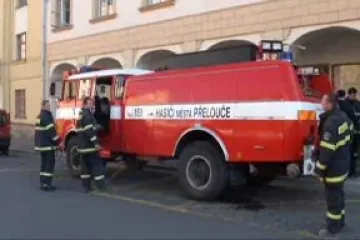 Požár na městském úřadě v Přelouči