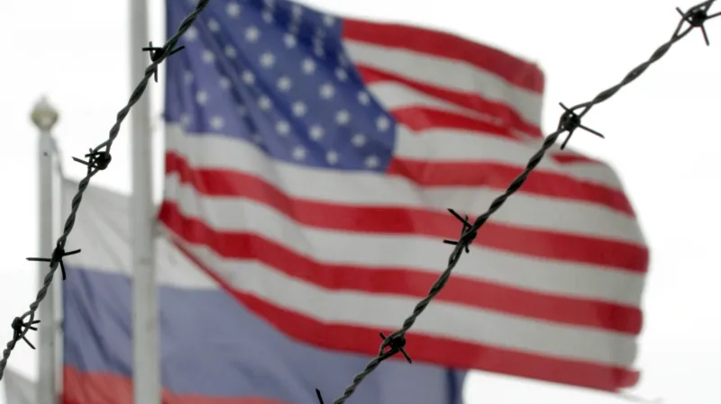 Vlajky USA a Ruska