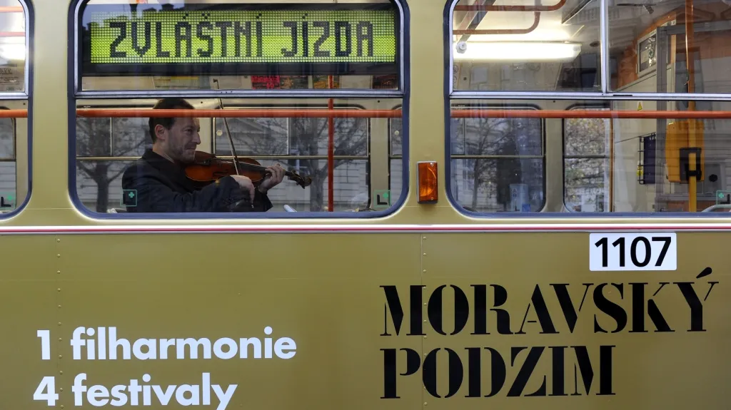 Koncert Filharmonie Brno v tramvaji