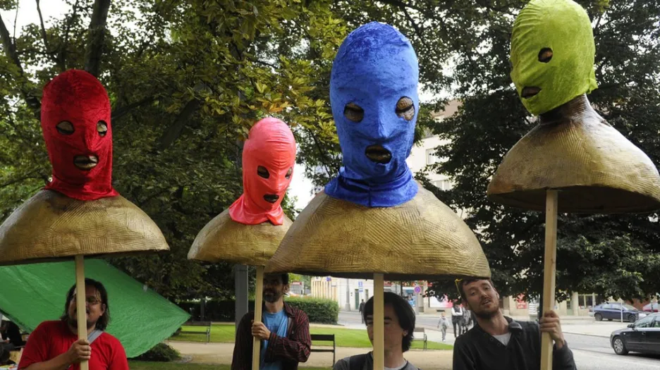 Průvod na podporu Pussy Riot v Plzni