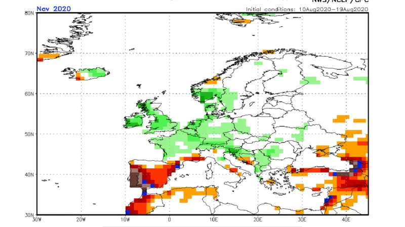 Srážky v listopadu