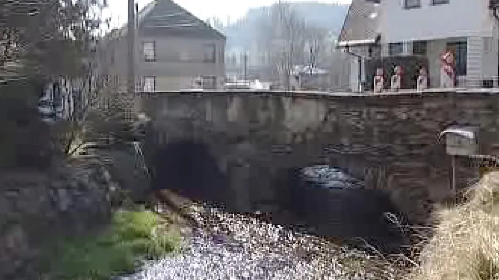 Barokní most v Městysi Kolinec