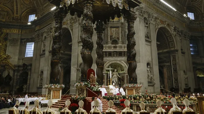 Papežovo novoroční poselství v bazilice svatého Petra