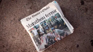 Noviny o útoku na maratonu