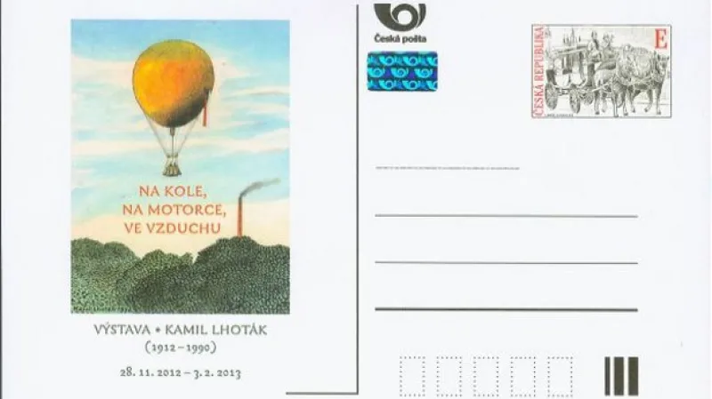 Příležitostná dopisnice s návrhem Kamila Lhotáka na známku
