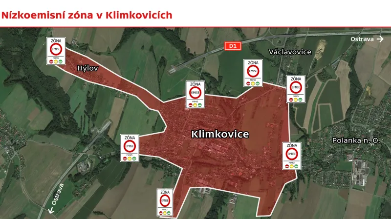 Nízkoemisní zóna v Klimkovicích