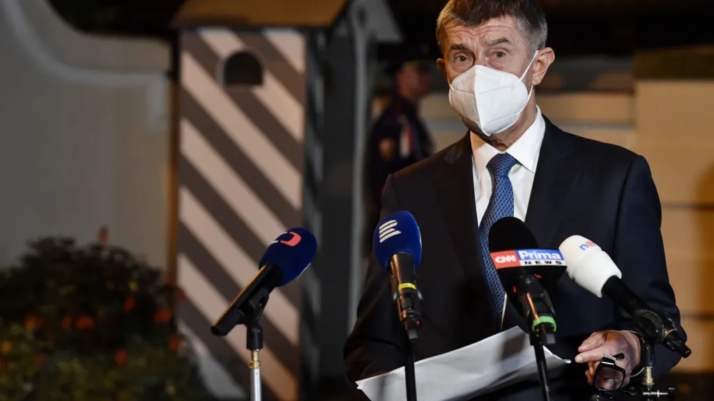 Premiér Andrej Babiš (ANO) po jednání v Lánech