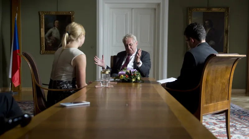 Miloš Zeman při rozhovoru pro ČTK