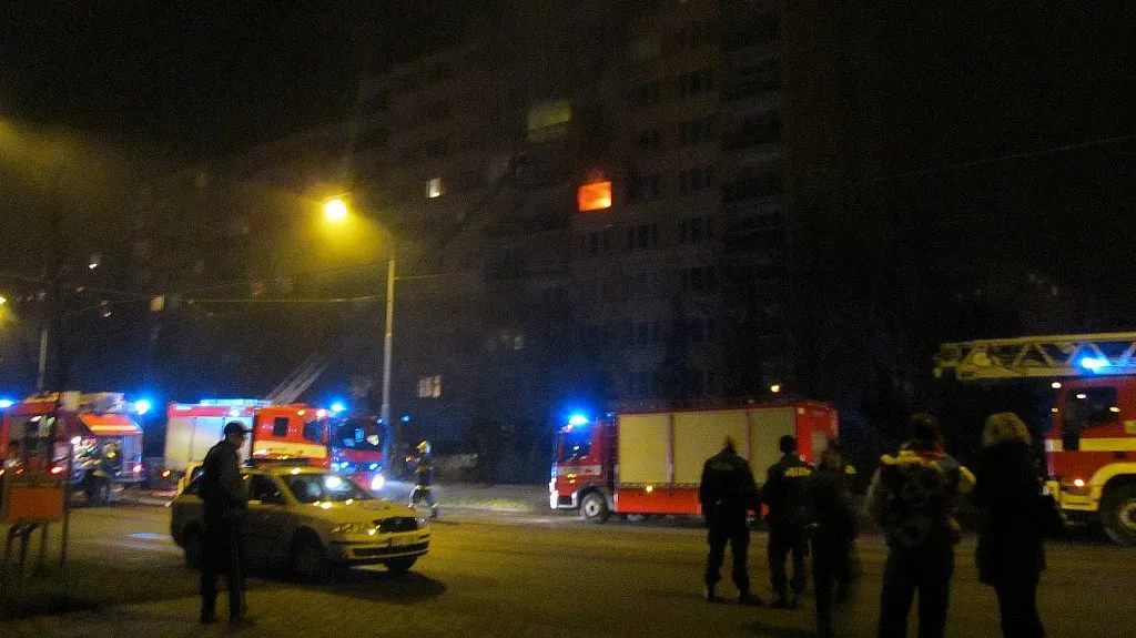 Požár panelového domu