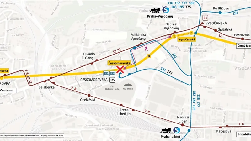 Uzavřená stanice Českomoravská