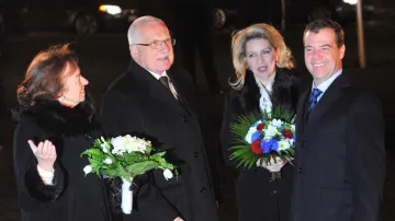 Český a ruský prezidentský pár