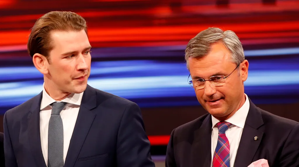 Předseda lidovců Kurz a šéf svobodných Hofer před televizní debatou