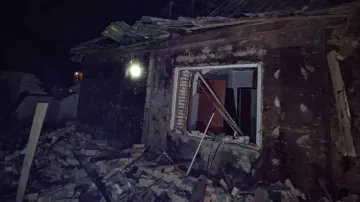 Následky nočního ruského útoku na Kyjev