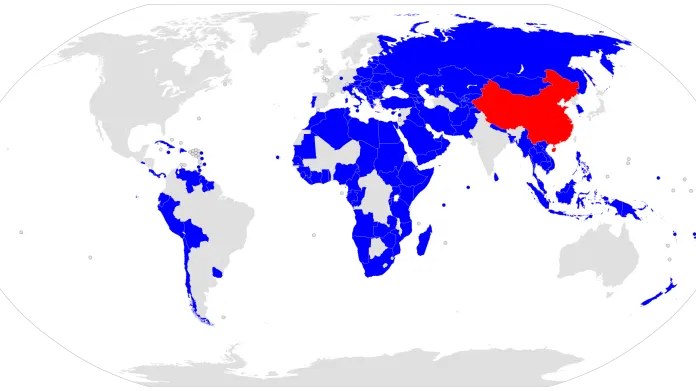 Státy, které s Čínou podepsaly dokumenty týkající se Nové Hedvábné stezky