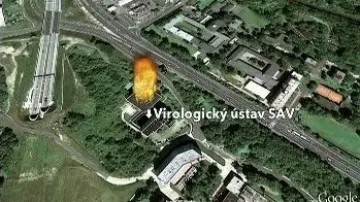 Místo požáru v Bratislavě