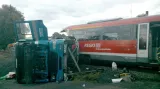 Srážka vlaku s kamionem ve Šluknově - 7. 9. 2015