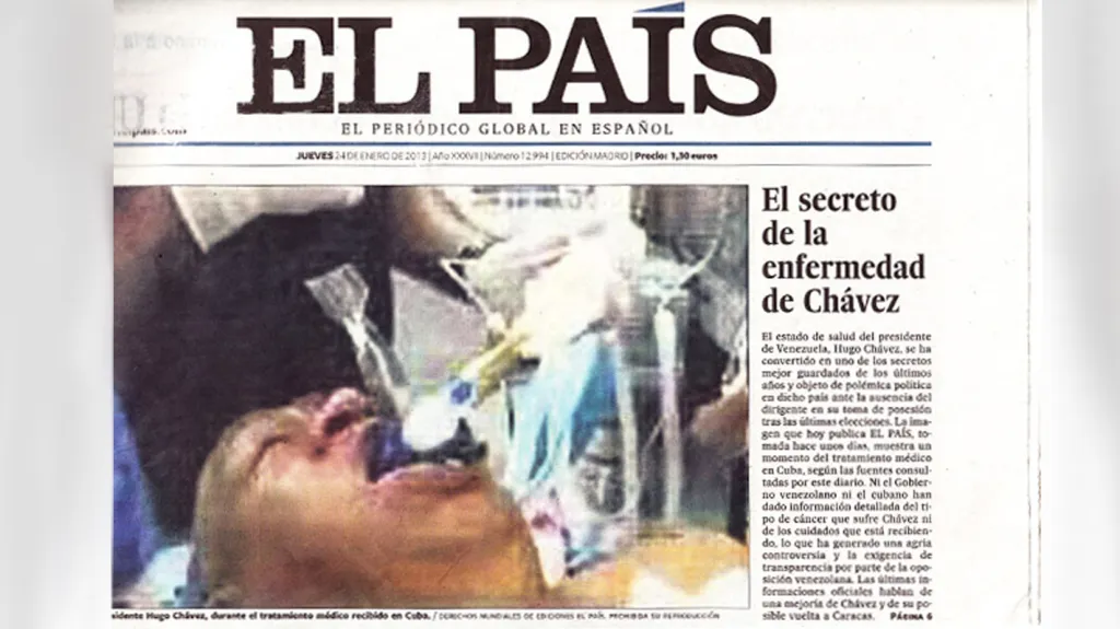 El País zveřejnil údajný snímek Cháveze