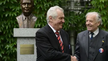 Prezident Miloš Zeman a Karel Srp