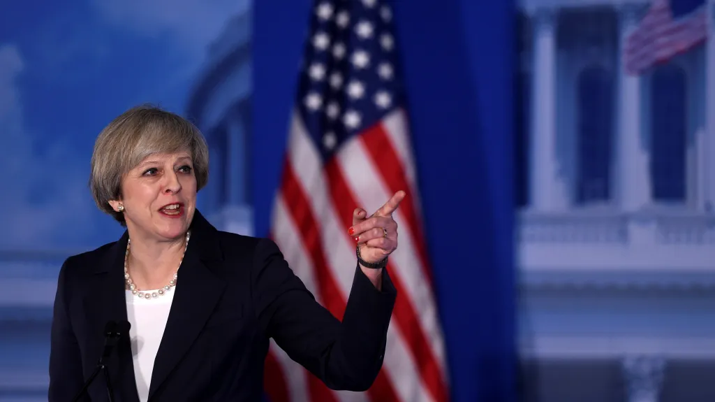 Theresa Mayová při projevu k americkým republikánům