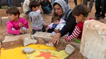 Kurdové z Kobani v uprchlickém táboře poblíž tureckých hranic