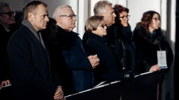 Zleva předseda Evropské rady Donald Tusk a bývalý polský prezident Lech Walesa