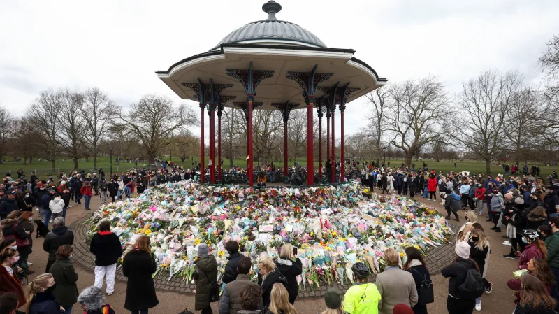 Pietní místo v londýnském Claphamu