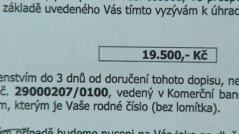 Směnka je vypsaná téměř na 20 tisíc