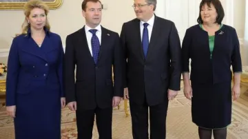 Dmitrij Medvěděv na oficiální návštěvě Polska