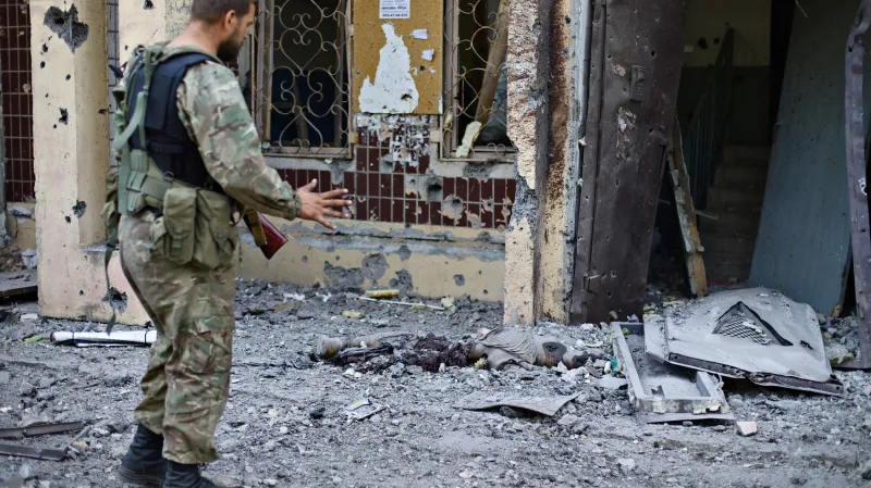 Boje na východě Ukrajiny v Doněcku