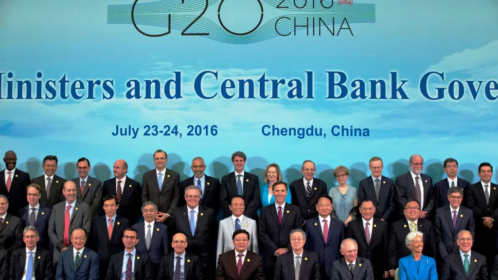 Zástupci zemí G20 na jednání v Číně