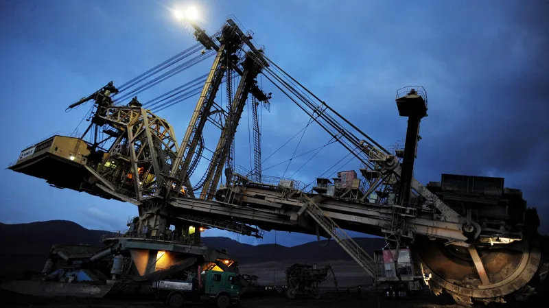 Těžba hnědého uhlí