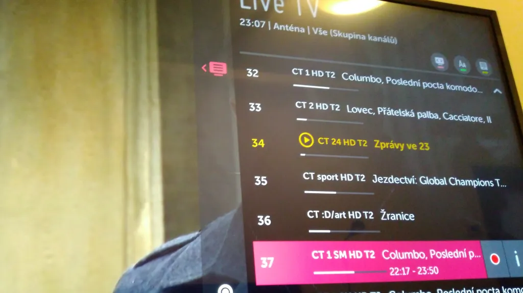 Přehled kanálů ČT v DVB-T2