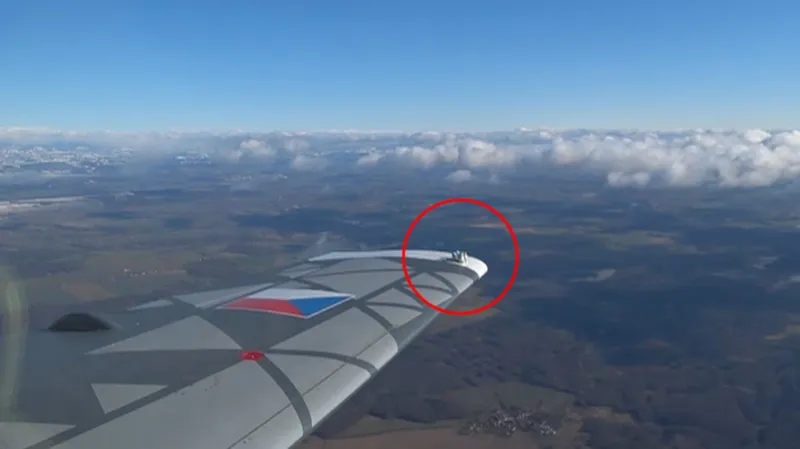 Rozbuška na křídle pro provedení flutter testu