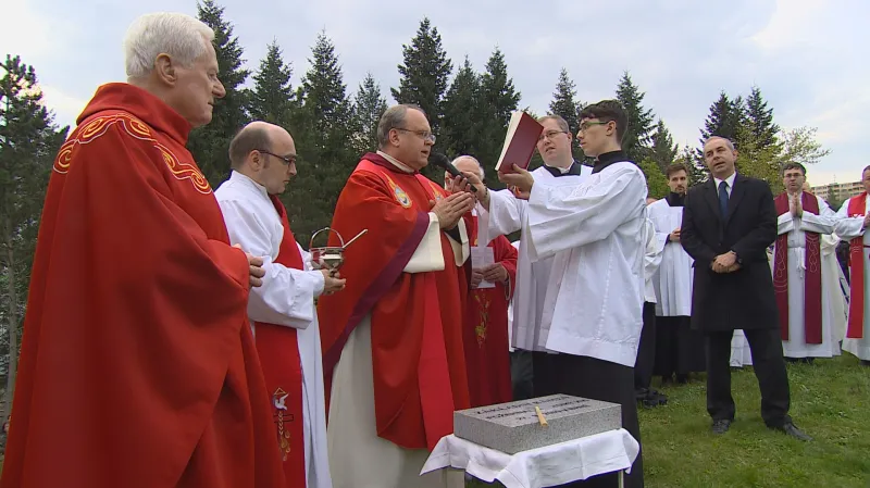 Položení základního kamene kostela