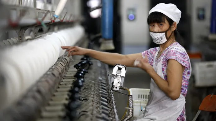 Textilní továrna v čínské prefektuře Chuaj-pej
