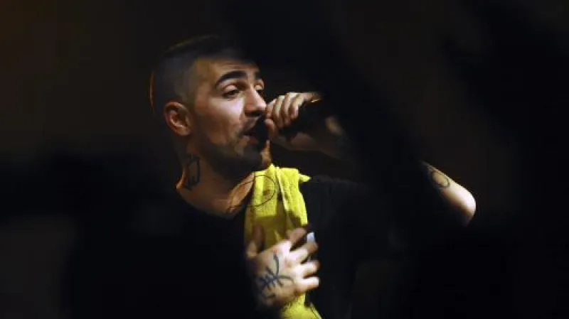 Německý rapper Bushido na Bushidově koncertě v Česku (duben 2010)